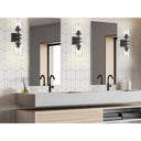 Golden Lighting 6070-2W BLK-BLK Tribeca 2 Light Wall Sconce in Matte Black with Matte Black - Crescent Harbor