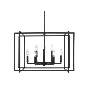 Golden Lighting 6070-9 BLK Tribeca 9 Light Chandelier in Matte Black - Crescent Harbor