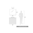 Golden Lighting 6070-BA2 BLK-BLK Tribeca 2 Light Bath Vanity in Matte Black with Matte Black - Crescent Harbor