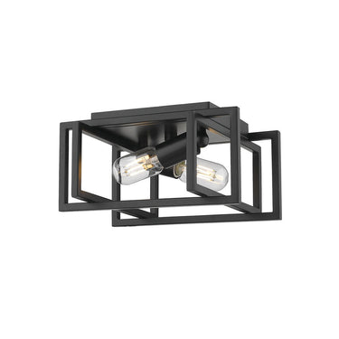Golden Lighting 6070-FM Tribeca 2 Light Flush-Mount - Crescent Harbor