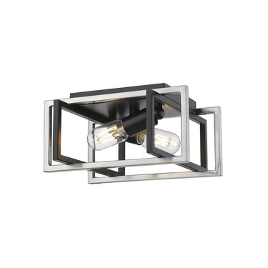 Golden Lighting 6070-FM Tribeca 2 Light Flush-Mount - Crescent Harbor