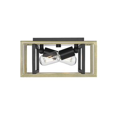 Golden Lighting 6070-FM Tribeca 2 Light Flush-Mount - Crescent Harbor
