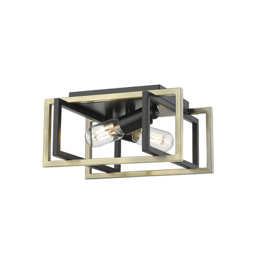 Golden Lighting 6070-FM Tribeca 2 Light Flush-Mount - Crescent Harbor
