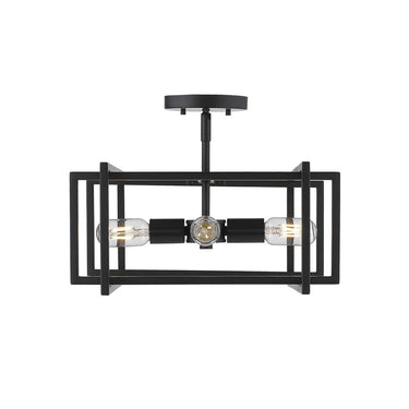 Golden Lighting 6070-SF Tribeca 4 Light Semi-Flush - Crescent Harbor