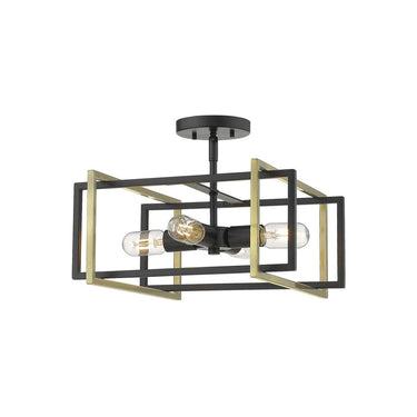 Golden Lighting 6070-SF Tribeca 4 Light Semi-Flush - Crescent Harbor