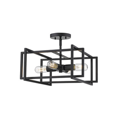 Golden Lighting 6070-SF Tribeca 4 Light Semi-Flush - Crescent Harbor