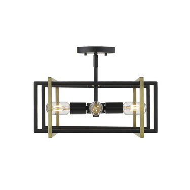 Golden Lighting 6070-SF Tribeca 4 Light Semi-Flush - Crescent Harbor