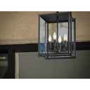 Golden Lighting 6071-O4P NB-CLR Tribeca 4 Light Pendant - Outdoor in Natural Black with Clear Glass - Crescent Harbor