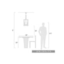 Golden Lighting 6071-O4P NB-CLR Tribeca 4 Light Pendant - Outdoor in Natural Black with Clear Glass - Crescent Harbor