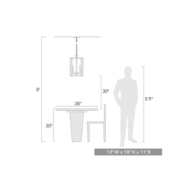 Golden Lighting 6071-O4P NB-CLR Tribeca 4 Light Pendant - Outdoor in Natural Black with Clear Glass - Crescent Harbor