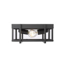Golden Lighting 6071-OFM NB-CLR Tribeca Outdoor Flush Mount in Natural Black - Crescent Harbor