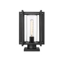 Golden Lighting 6071-OPR NB-CLR 1 Light Outdoor Pier Mount - Crescent Harbor