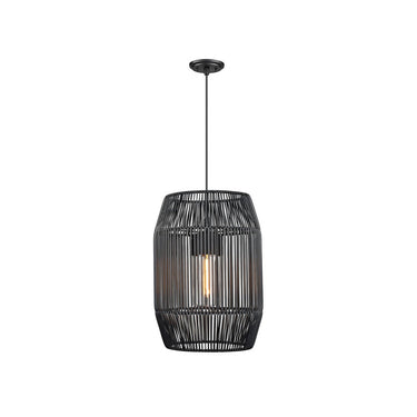 Golden Lighting 6073-O1P NB-BCW 1 Light Outdoor Pendant - Crescent Harbor