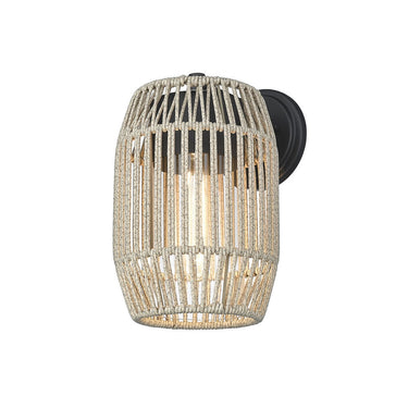 Golden Lighting 6073-OWM NB-SS Large Wall Sconce - Outdoor - Crescent Harbor