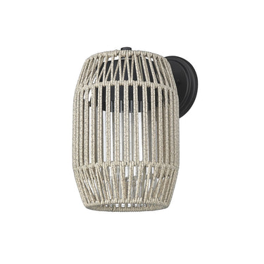 Golden Lighting 6073-OWM NB-SS Large Wall Sconce - Outdoor - Crescent Harbor
