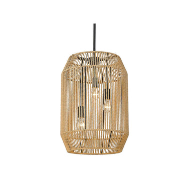Golden Lighting 6076-3P BLK-NR 3-Light Pendant - Crescent Harbor