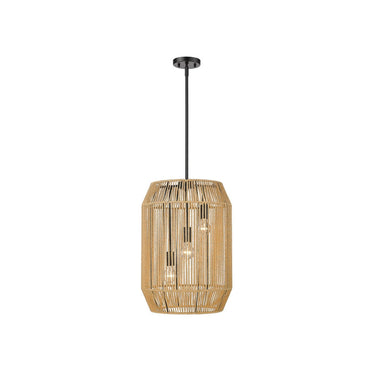 Golden Lighting 6076-3P BLK-NR 3-Light Pendant - Crescent Harbor
