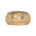 Golden Lighting 6076-FM WHT-WR 2-Light Flush Mount - Crescent Harbor