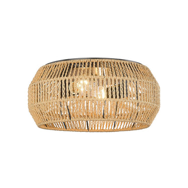 Golden Lighting 6076-FM WHT-WR 2-Light Flush Mount - Crescent Harbor
