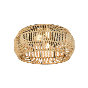 Golden Lighting 6076-FM WHT-WR 2-Light Flush Mount - Crescent Harbor