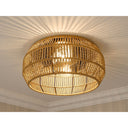 Golden Lighting 6076-FM WHT-WR 2-Light Flush Mount - Crescent Harbor