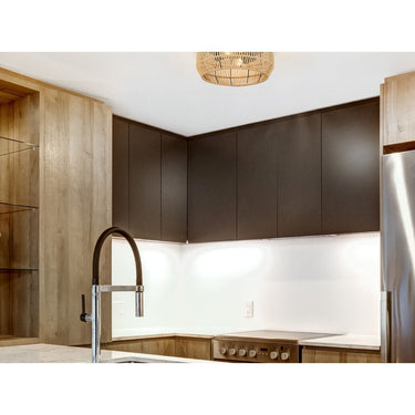 Golden Lighting 6076-FM WHT-WR 2-Light Flush Mount - Crescent Harbor