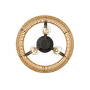 Golden Lighting 6076-SF BLK-NR 3-Light Semi-Flush - Crescent Harbor