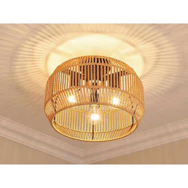 Golden Lighting 6076-SF BLK-NR 3-Light Semi-Flush - Crescent Harbor