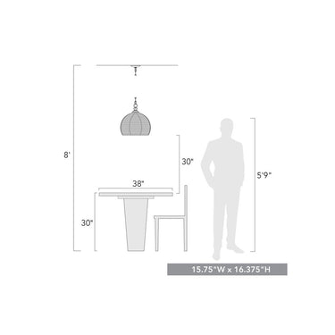 Golden Lighting 6802-M BLK Calypso Medium Pendant in Matte Black with Matte Black Wire Shade - Crescent Harbor