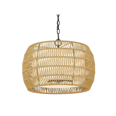 Golden Lighting 6805-4 BLK-MBR 4 Light Pendant - Crescent Harbor