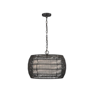 Golden Lighting 6805-4 BLK-MBR 4 Light Pendant - Crescent Harbor