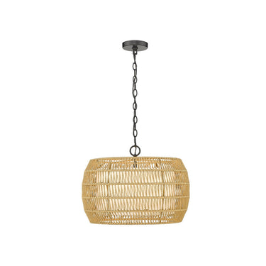 Golden Lighting 6805-4 BLK-MBR 4 Light Pendant - Crescent Harbor