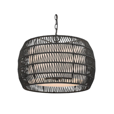 Golden Lighting 6805-4 BLK-MBR 4 Light Pendant - Crescent Harbor