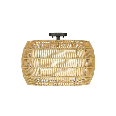 Golden Lighting 6805-4SF BLK-MBR 4 Light Semi-flush - Crescent Harbor