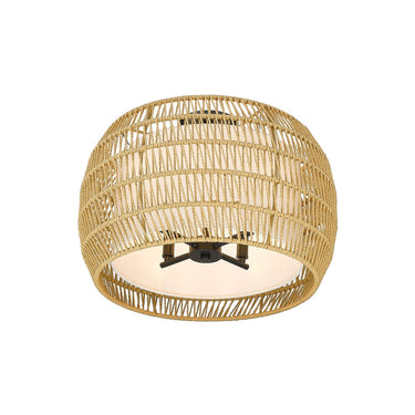 Golden Lighting 6805-4SF BLK-MBR 4 Light Semi-flush - Crescent Harbor