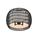 Golden Lighting 6805-4SF BLK-MBR 4 Light Semi-flush - Crescent Harbor