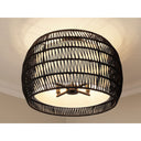 Golden Lighting 6805-4SF BLK-MBR 4 Light Semi-flush - Crescent Harbor