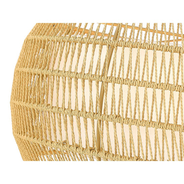 Golden Lighting 6805-6 BLK-NR Everly 6 Light Chandelier in Matte Black with Natural Rattan - Crescent Harbor