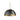 Golden Lighting 6928-3P AB-BLK Aldrich 3 Light Pendant in Aged Brass with Matte Black - Crescent Harbor