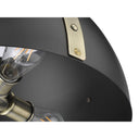 Golden Lighting 6928-3P AB-BLK Aldrich 3 Light Pendant in Aged Brass with Matte Black - Crescent Harbor