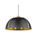 Golden Lighting 6928-8P AB-BLK Aldrich 8 Light Pendant in Aged Brass with Matte Black - Crescent Harbor