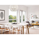 Golden Lighting 6933-5P BLK-NR Florence 5 Light Pendant in Matte Black with Natural Raphia Rope - Crescent Harbor