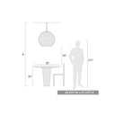 Golden Lighting 6933-5P BLK-NR Florence 5 Light Pendant in Matte Black with Natural Raphia Rope - Crescent Harbor