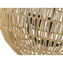 Golden Lighting 6933-5P BLK-NR Florence 5 Light Pendant in Matte Black with Natural Raphia Rope - Crescent Harbor