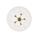 Golden Lighting 6933-5P BLK-NR Florence 5 Light Pendant in Matte Black with Natural Raphia Rope - Crescent Harbor