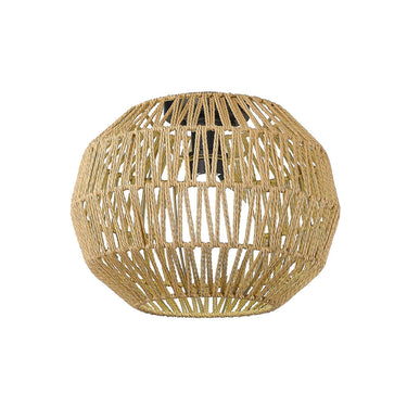 Golden Lighting 6933-FM BLK-NR Florence Flush Mount in Matte Black with Natural Raphia Rope - Crescent Harbor