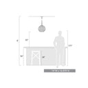 Golden Lighting 6933-M BLK-NR Florence Medium Pendant in Matte Black with Natural Raphia Rope - Crescent Harbor