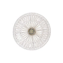 Golden Lighting 6933-M BLK-NR Florence Medium Pendant in Matte Black with Natural Raphia Rope - Crescent Harbor