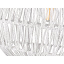 Golden Lighting 6933-M BLK-NR Florence Medium Pendant in Matte Black with Natural Raphia Rope - Crescent Harbor