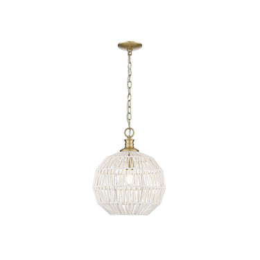 Golden Lighting 6933-M BLK-NR Florence Medium Pendant in Matte Black with Natural Raphia Rope - Crescent Harbor